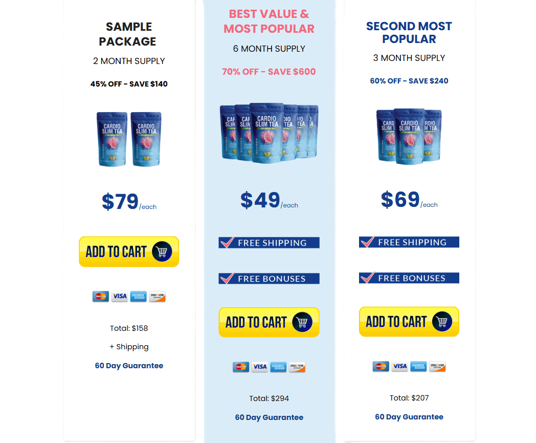 Cardio Slim Tea Offer